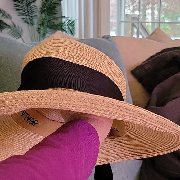 Scala Straw Brimmed Garden Boating Hat - Picture 5 of 9